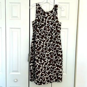Brand new with tags Ann Taylor 100% silk animal print sheath dress size 12
